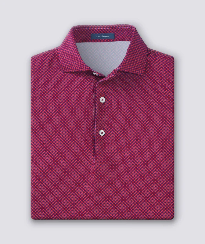 Men's two - tone stripe polo shirts with a preppy styleMason Performance Polo