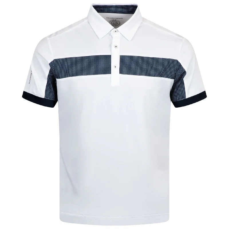 Men's budget - friendly basic polo shirts in multiple colorsMills VENTIL8+ Polo White/Navy - AW24