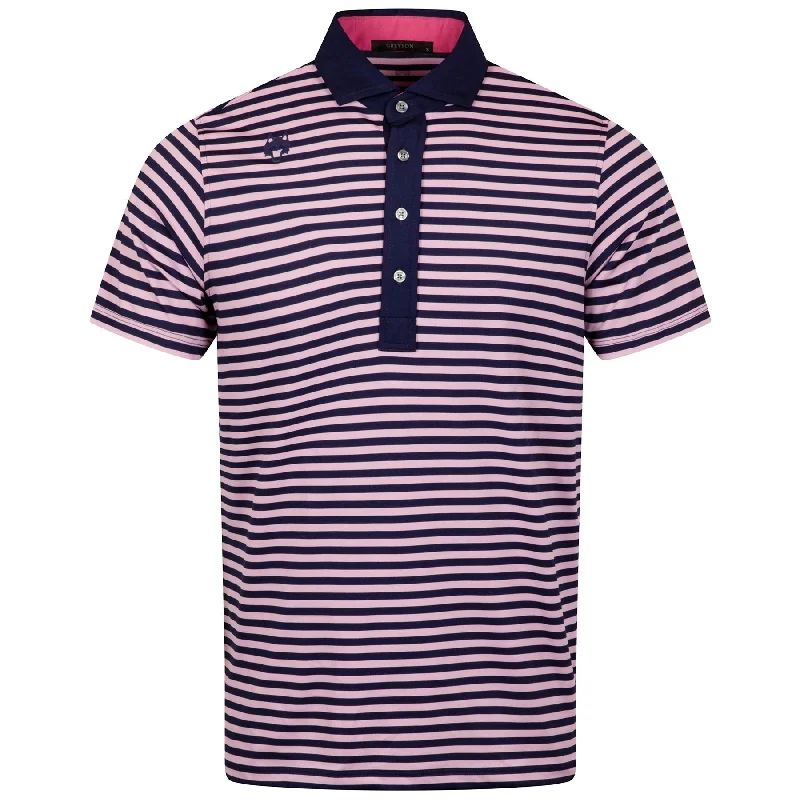 Men's jacquard woven polo shirts with intricate designsNord Polo Maltese/Willowherb - AW24