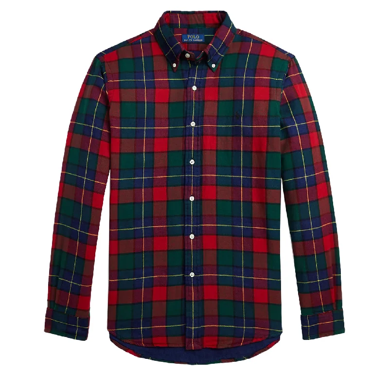 Polo Ralph Lauren Custom Fit Checked Double-Faced Shirt Red / Green Multi