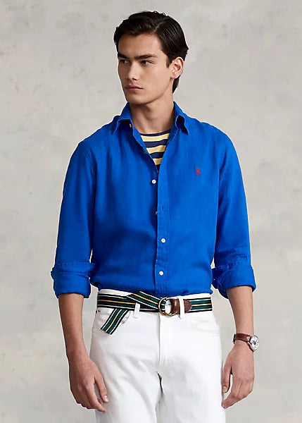 Polo Ralph Lauren - Custom Fit Linen Shirt - Royal Heritage Blue