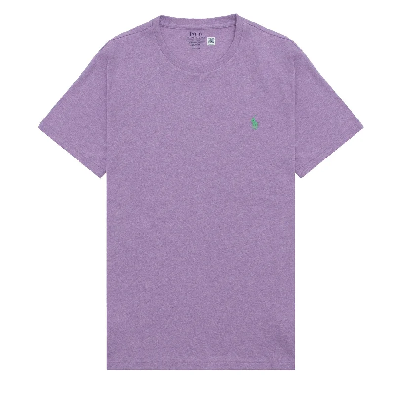 Men's thermal t - shirts with a high - neck design for cold weatherPolo Ralph Lauren Custom Slim Crewneck T-Shirt Pastel Purple