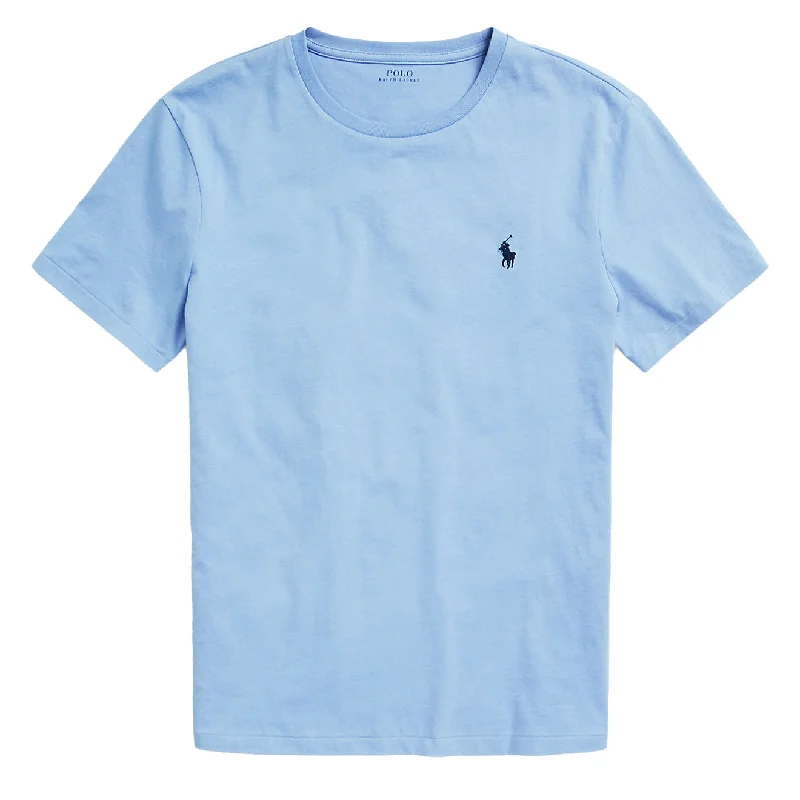 Men's antimicrobial t - shirts for odor - free freshness during travelPolo Ralph Lauren Custom Slim Fit Cotton T-Shirt Sky Blue