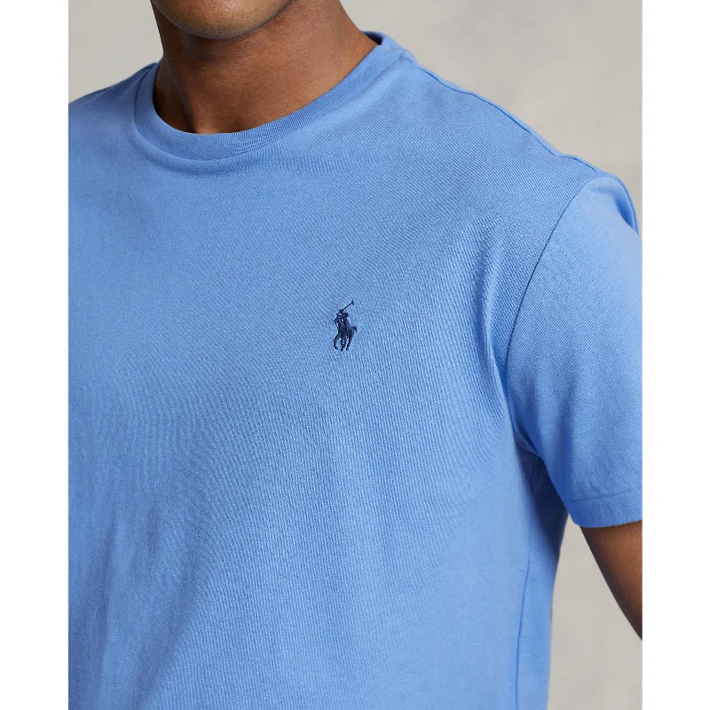 Men's thermal t - shirts with a high - neck design for cold weatherPolo Ralph Lauren - Custom Slim Fit Jersey Crewneck T-Shirt - Island Blue