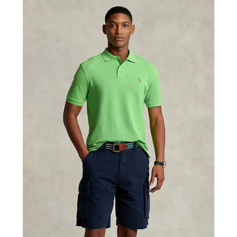 Men's vintage - inspired retro polo shirts with unique patternsPolo Ralph Lauren - Custom Slim Fit Mesh Polo Shirt - Kiwi Lime