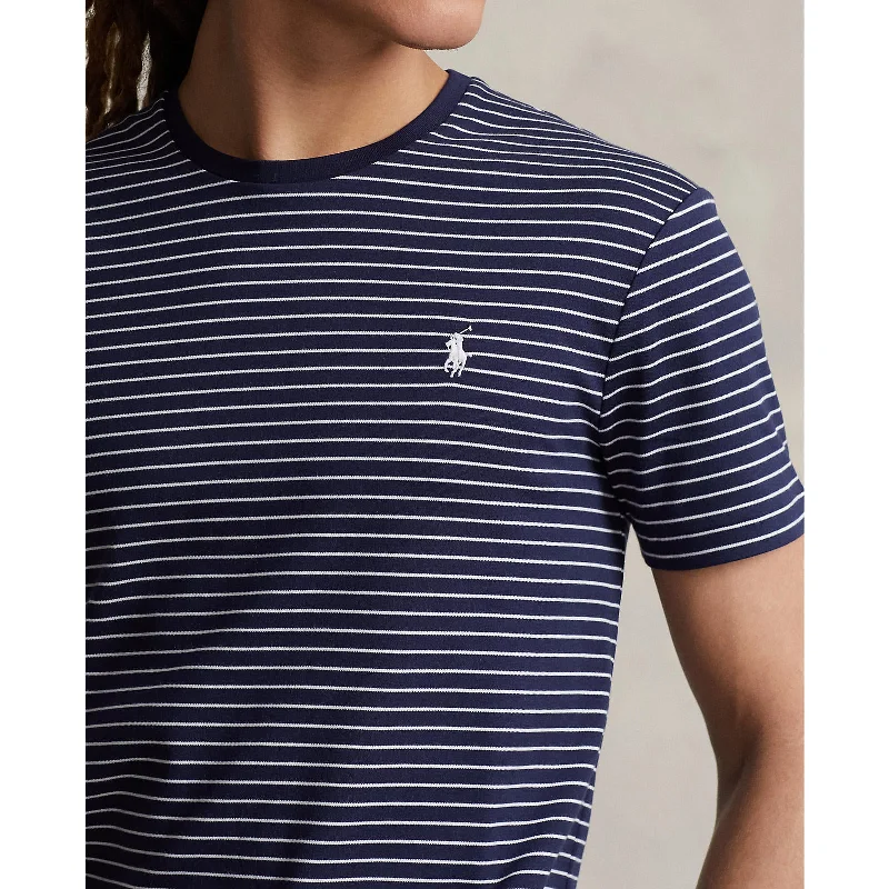 Men's plus - size pocket t - shirts with a classic lookPolo Ralph Lauren - Custom Slim Fit Soft Cotton T-Shirt - French Navy/White