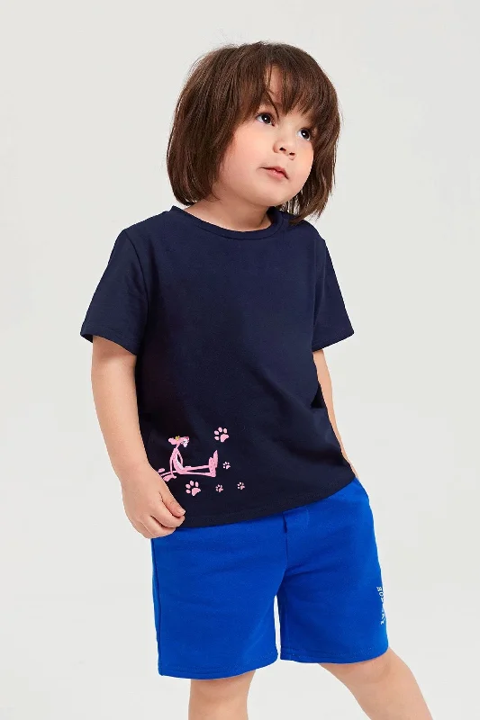 Polo Republica Kid's Pink Panther Printed Classic Tee Shirt