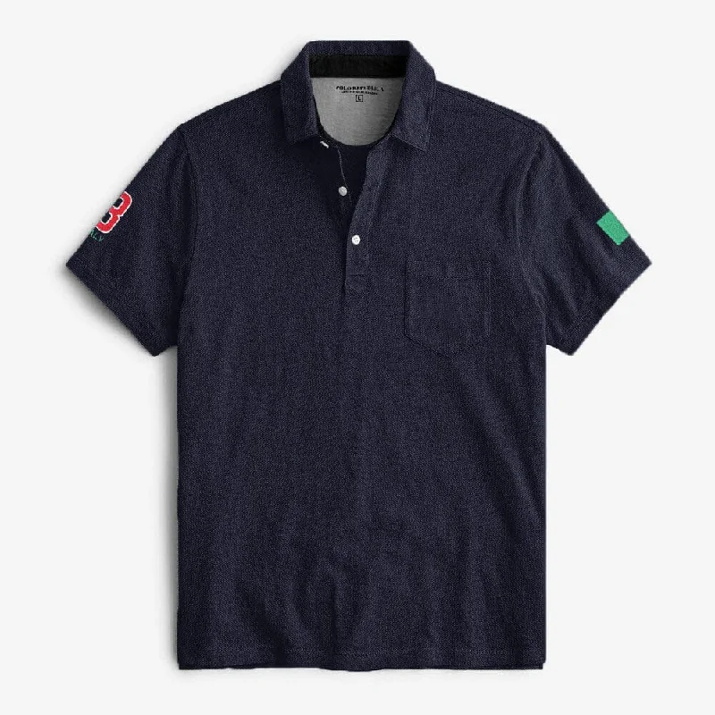 Men's lightweight performance polo shirts for tennis matchesPolo Republica Men's Italy Flag & 8 Embroidered Pique Pocket Polo Shirt