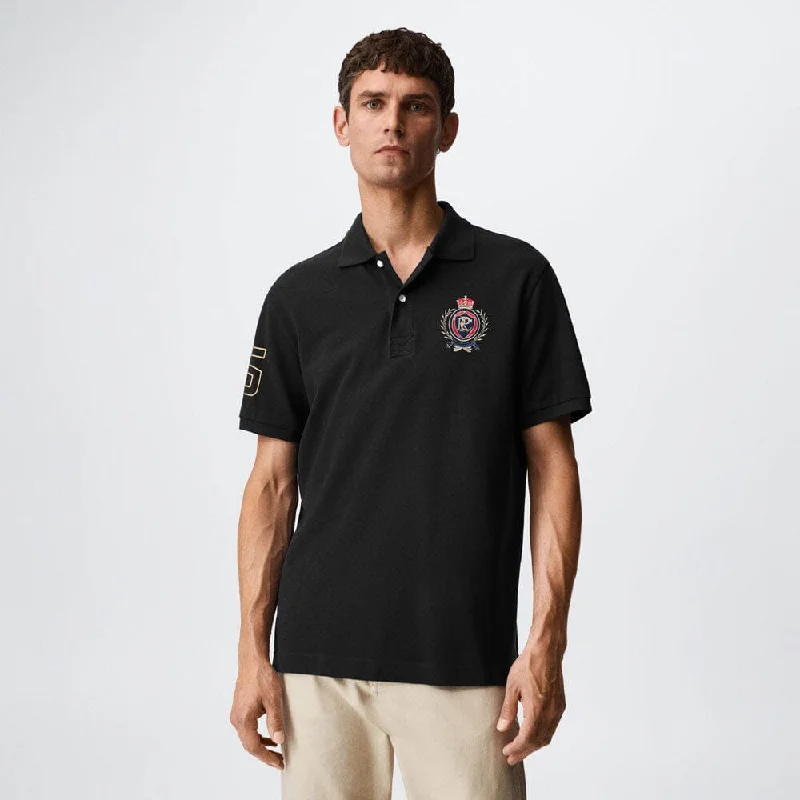 Men's UV - protected polo shirts for outdoor gardeningPolo Republica Men's PRC Crest & 5 Embroidered Short Sleeve Polo Shirt