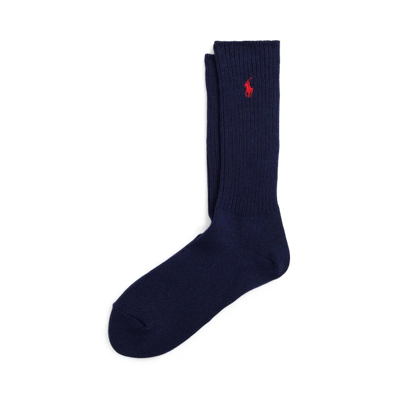 Polo Ralph Lauren - Cotton Blend Crew Sock - Navy (Red Pony)