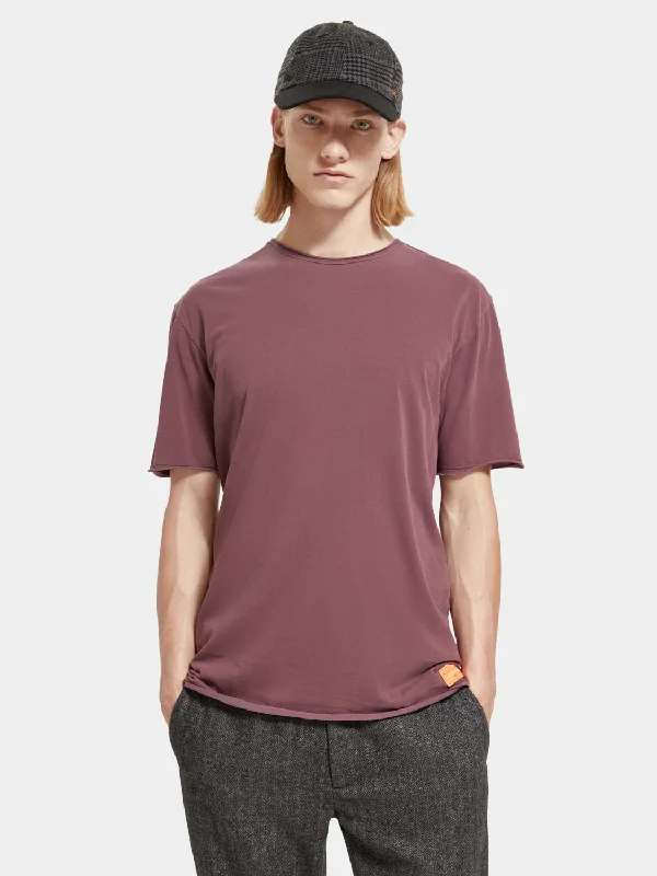 Men's ribbed t - shirts with a textured finish for added styleRaw edge t-shirt