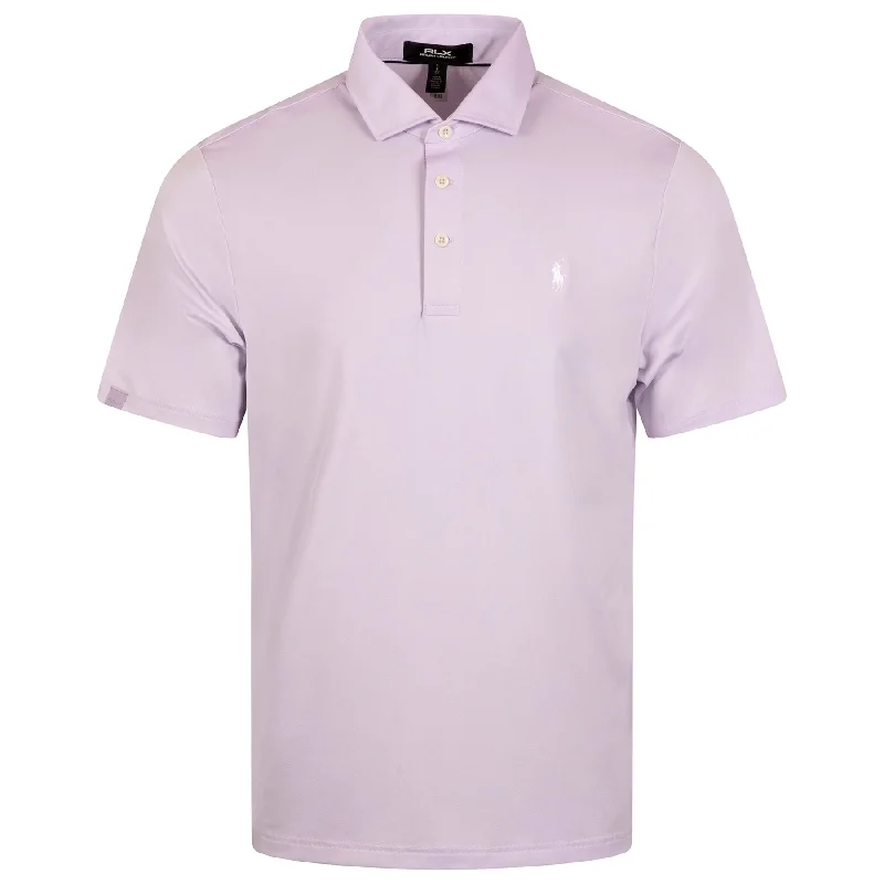 Men's plus size golf polo shirts in moisture wicking fabricRLX Airflow Jersey Polo Lovely Lilac - AW24