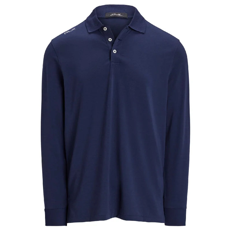 Men's budget - friendly basic polo shirts in multiple colorsRLX Lounge Jersey LS Polo Refined Navy - 2024