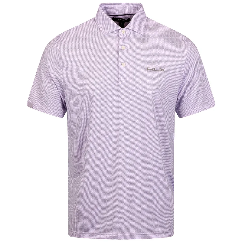 Men's jacquard woven polo shirts with intricate designsRLX Printed Dot Airflow Polo Lovely Lilac - AW24