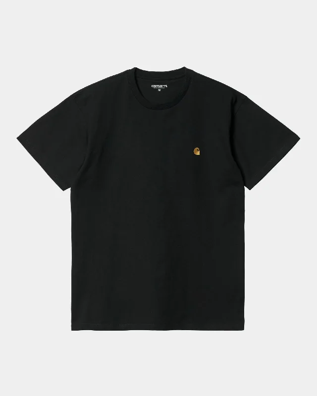 Men's button - front t - shirts with a unique artistic printChase T-Shirt | Black