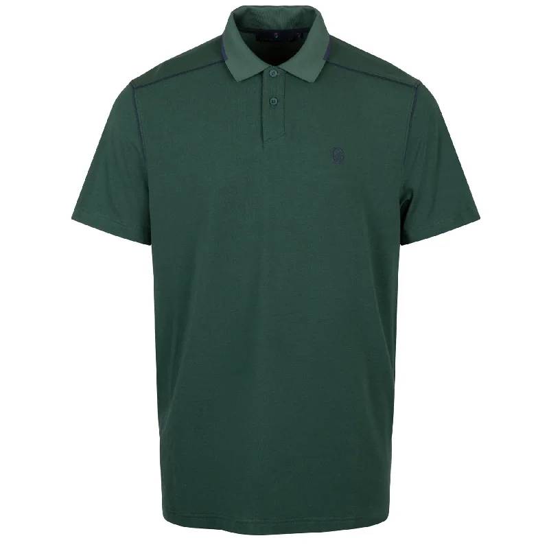 Men's jacquard woven polo shirts with intricate designsSimon Polo Pine Grove - AW24