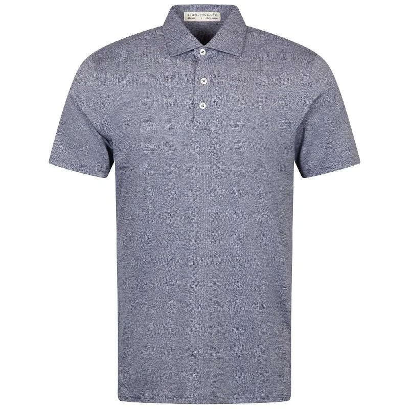 Men's budget - friendly basic polo shirts in multiple colorsThe Bradley Polo Heathered Navy - AW24