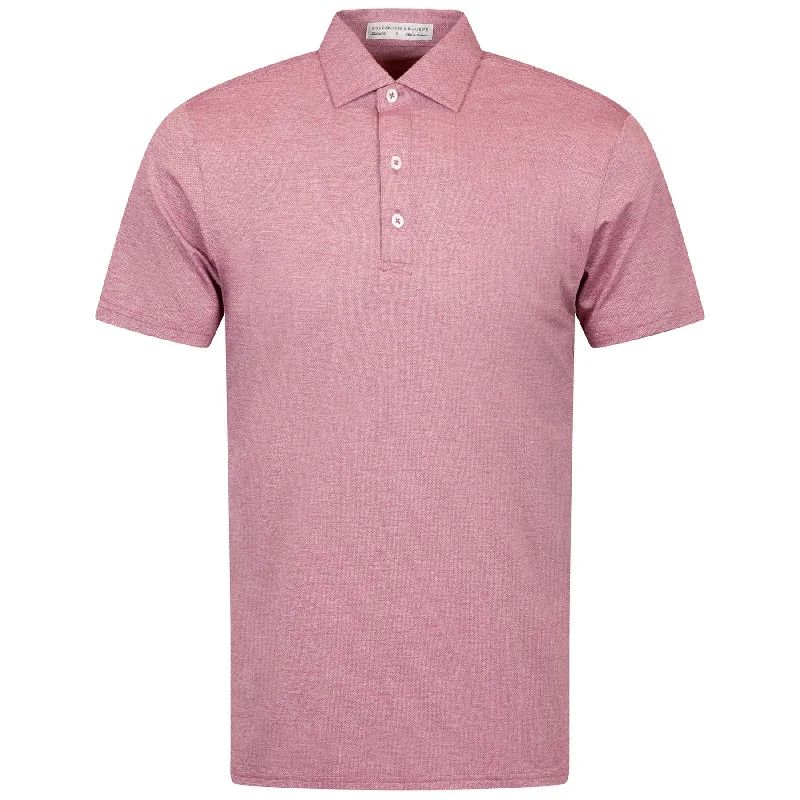 Men's quick - dry polo shirts for water sports activitiesThe Bradley Polo Heathered Vintage Claret - AW24